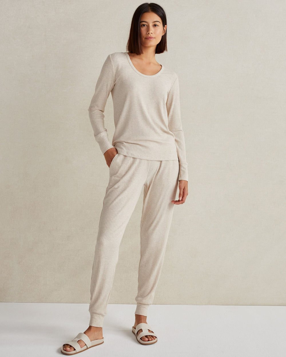 DRAPEY RIB KNIT JOGGERS | Talbots outlet