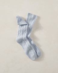 CASHMERE BLEND CABLE KNIT SOCKS | Talbots US