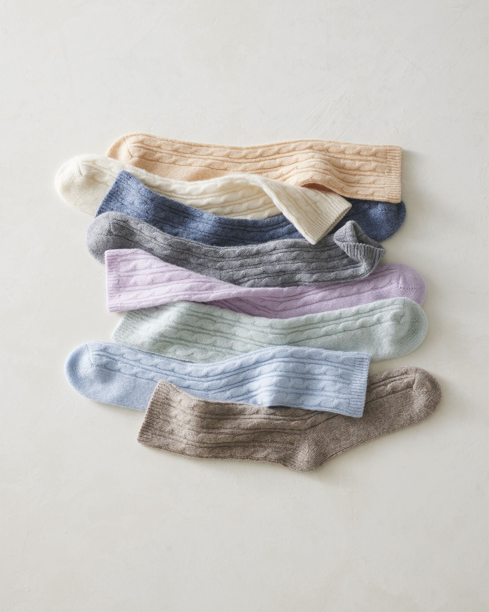 CASHMERE BLEND CABLE KNIT SOCKS | Talbots US
