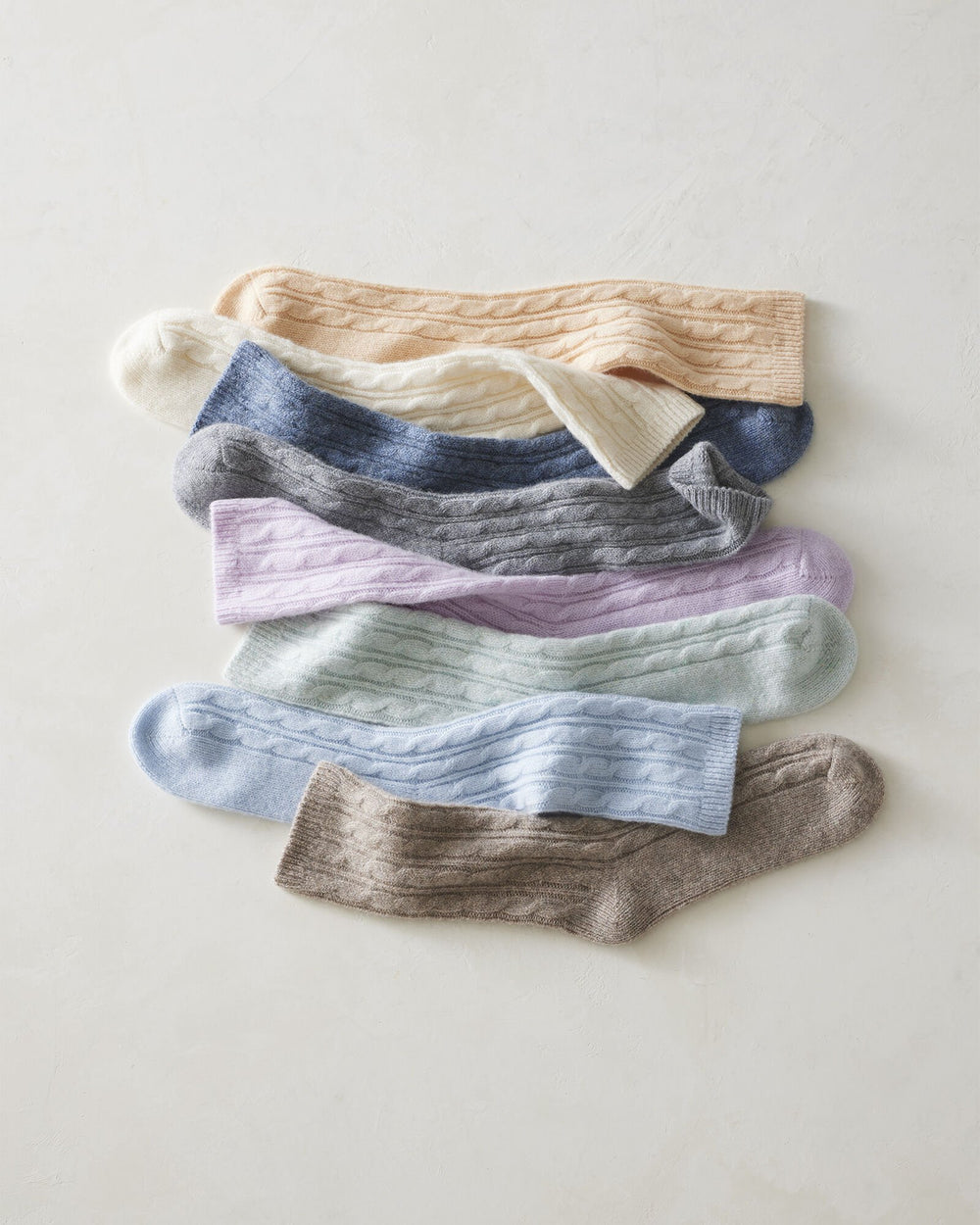 CASHMERE BLEND CABLE KNIT SOCKS | Talbots US