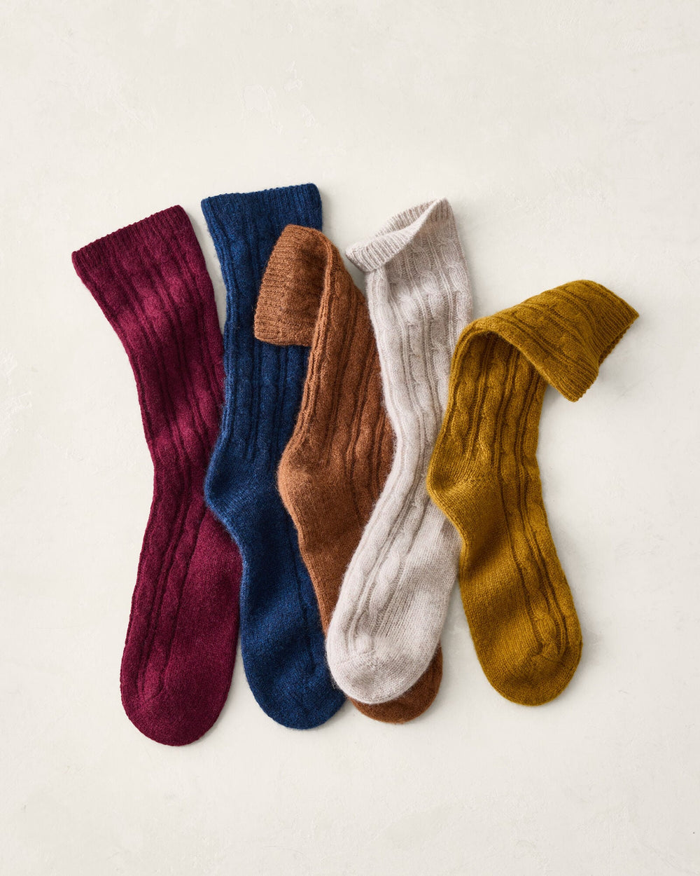 CASHMERE BLEND CABLE KNIT SOCKS | Talbots US
