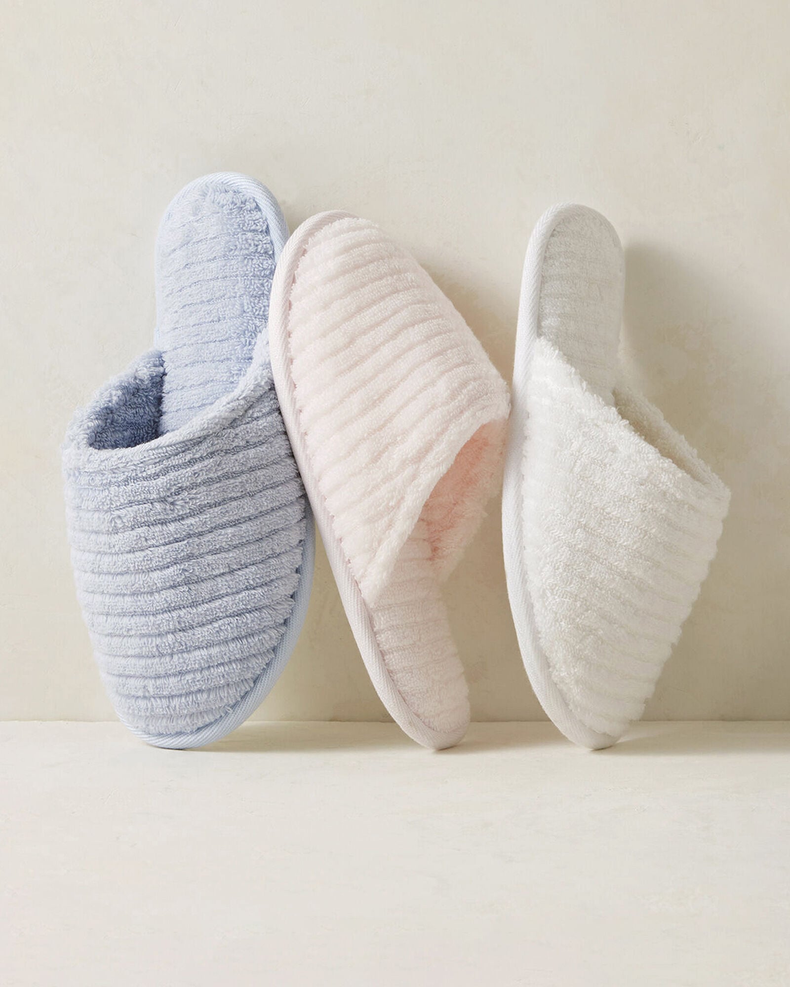 ORGANIC COTTON TERRY RIPPLE SLIPPERS | Talbots discount