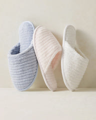 ORGANIC COTTON TERRY RIPPLE SLIPPERS | Talbots outlet