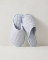 ORGANIC COTTON TERRY WAFFLE SLIPPERS | Talbots online
