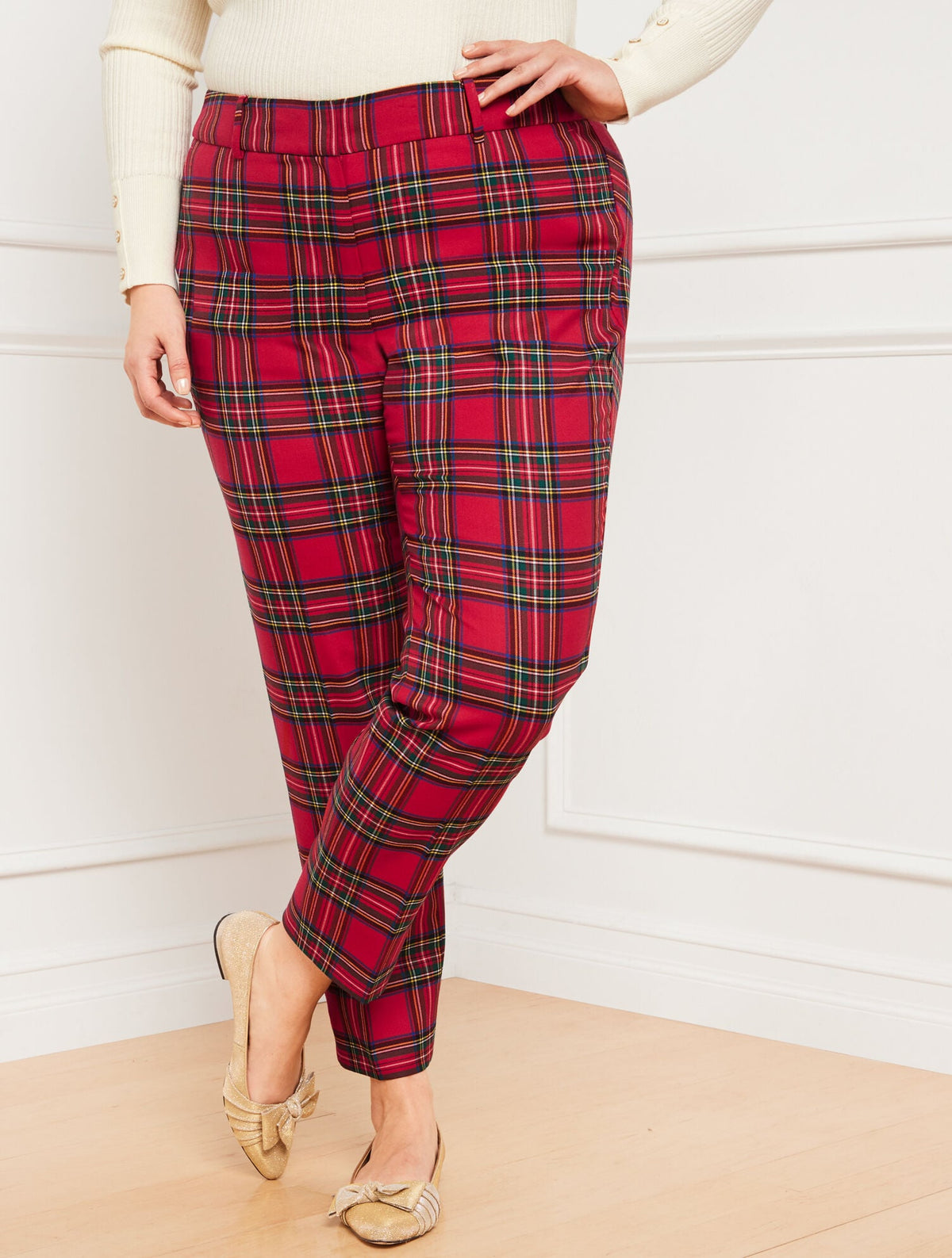 PLUS EXCLUSIVE TALBOTS HAMPSHIRE ANKLE PANTS - CELEBRATING PLAID | Talbots for sale