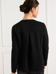PLEATED BACK MODERN PULLOVER | Talbots on sale