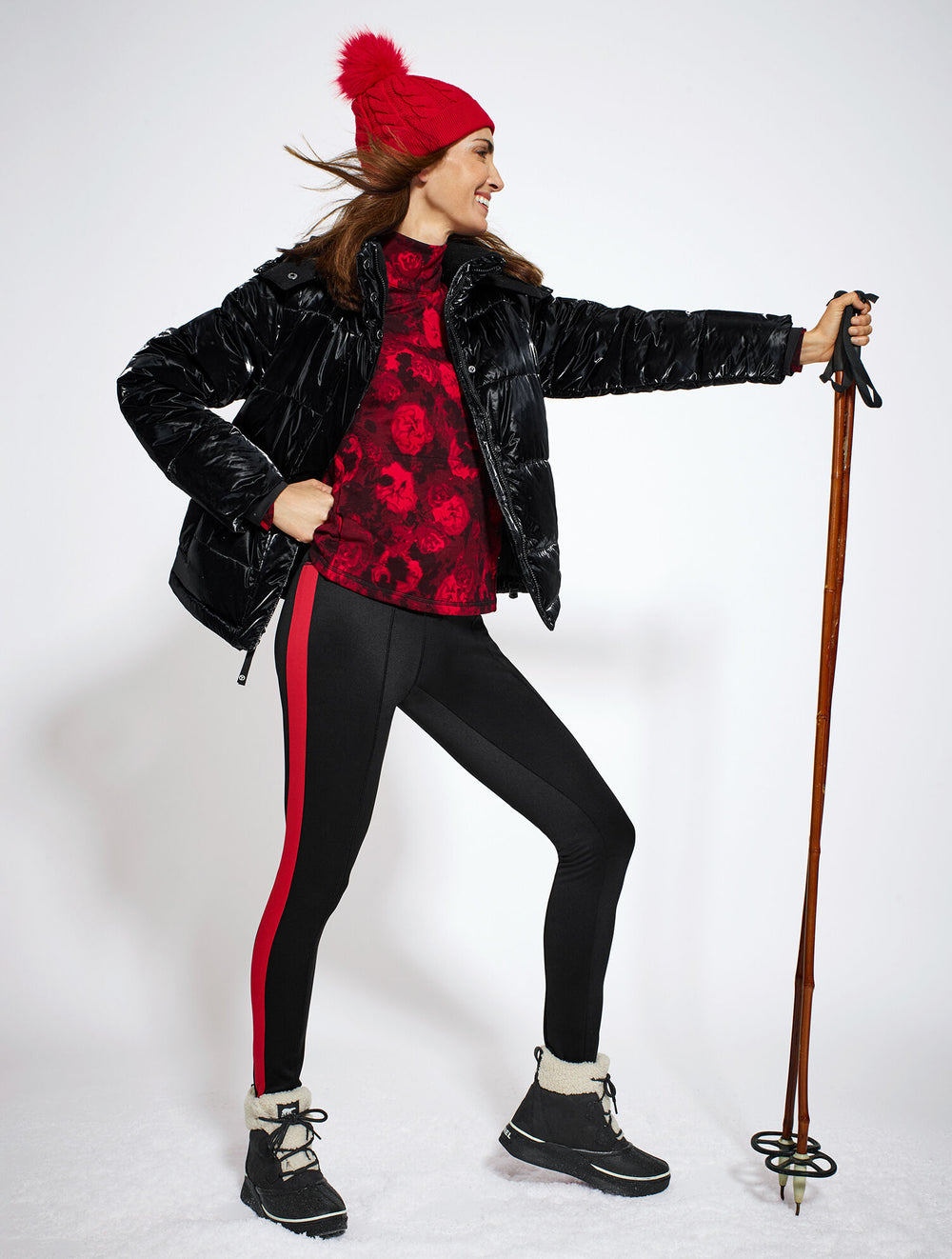 FLEECE BACK LEGGINGS - SIDE STRIPE | Talbots for sale