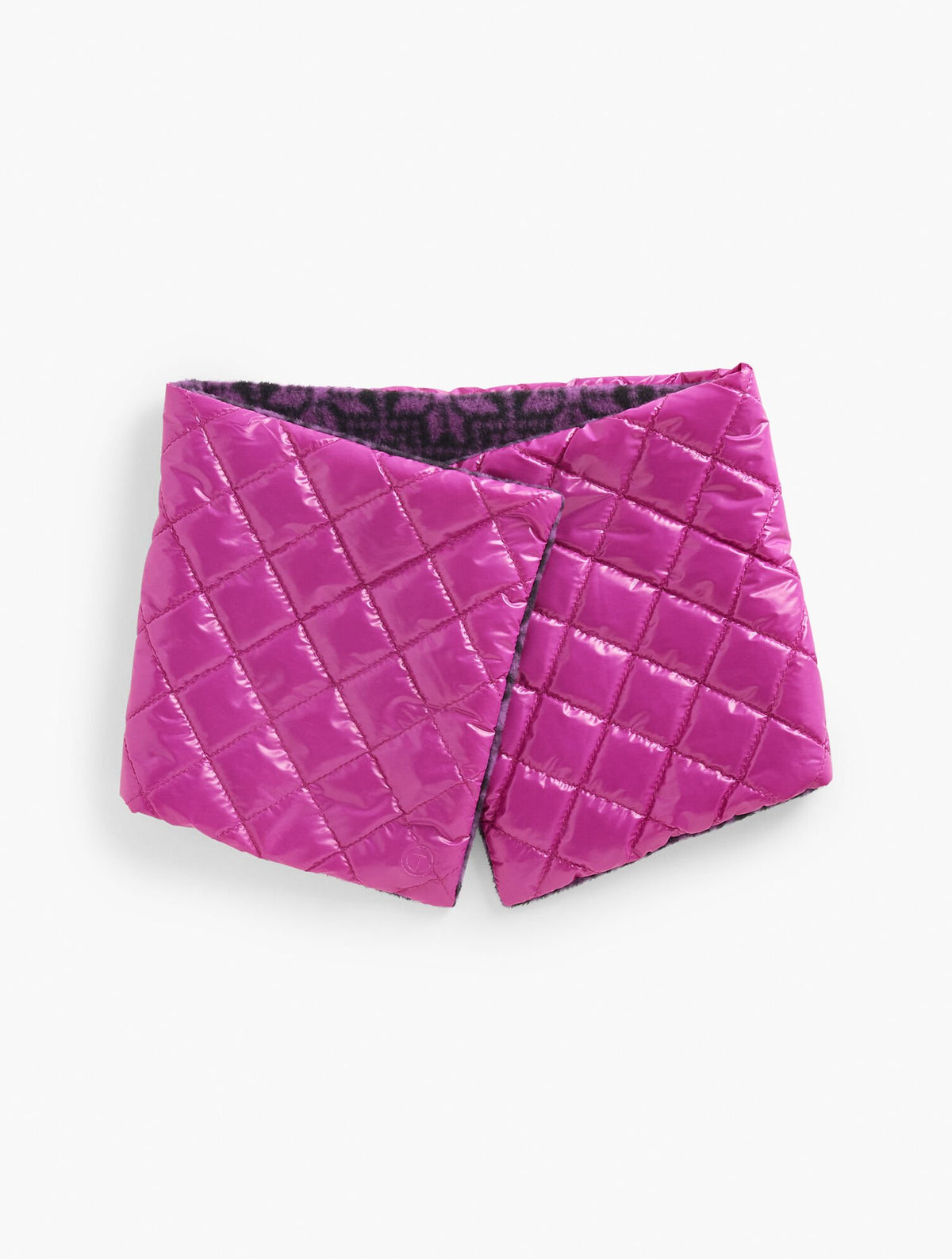 PRINTED PUFFER COLLAR SCARF | Talbots discount