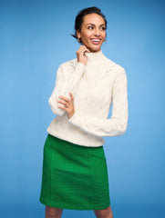 CABLE KNIT MOCKNECK SWEATER | Talbots online