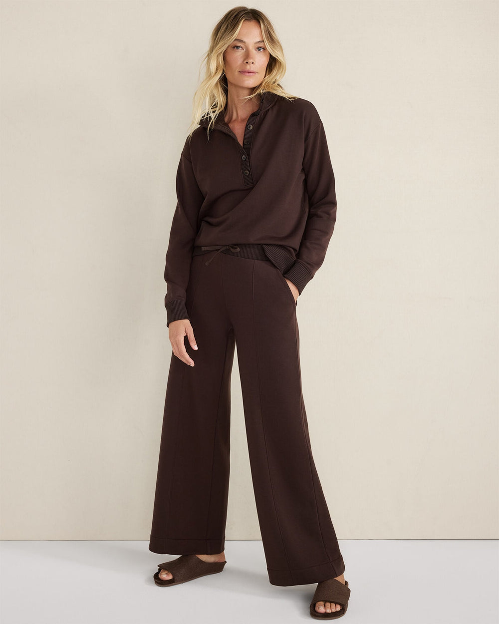 FLEECE WIDE LEG PANTS | Talbots outlet