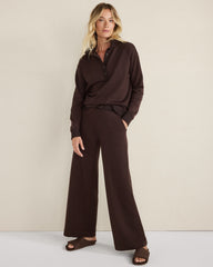 FLEECE WIDE LEG PANTS | Talbots outlet