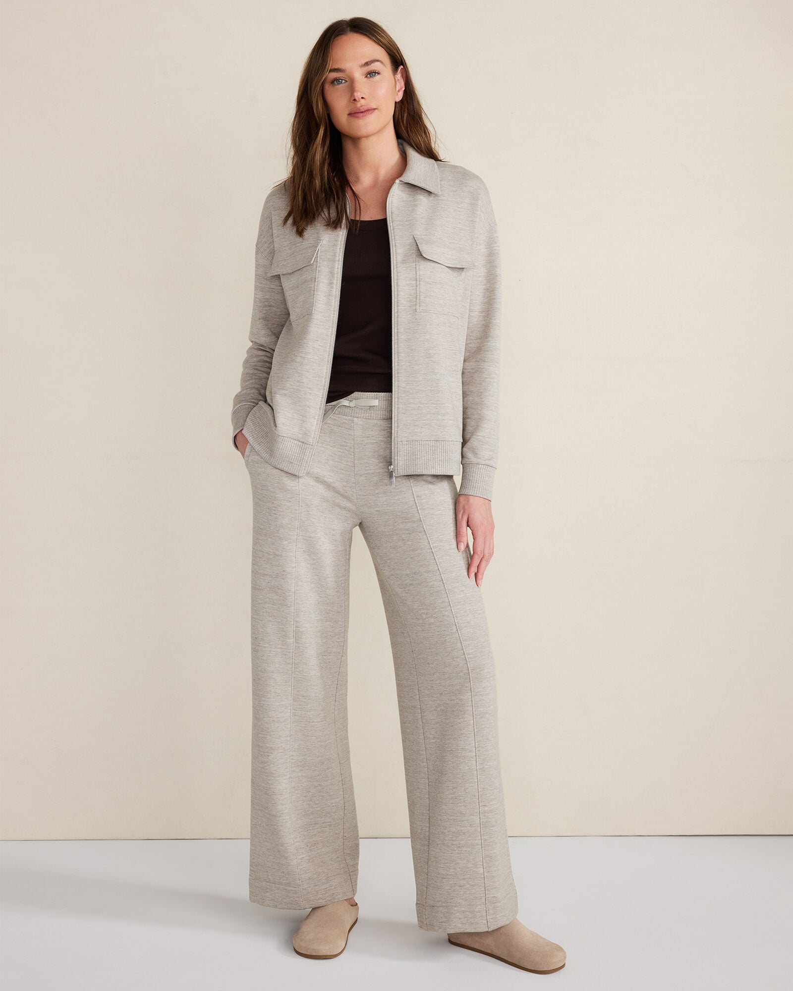 FLEECE WIDE LEG PANTS | Talbots outlet