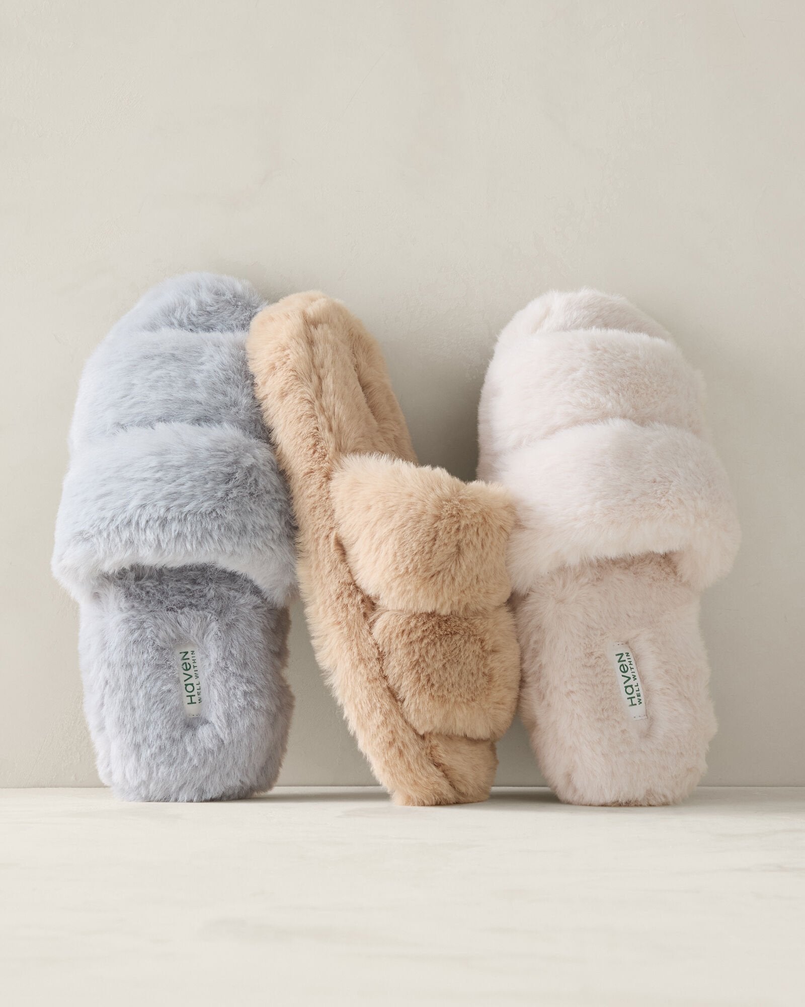 FAUX FUR BANDED SLIPPERS | Talbots outlet