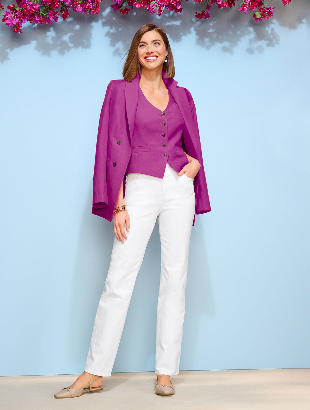 LINEN BLEND SLUB BLAZER | Talbots online