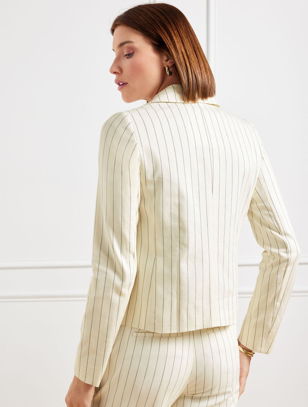 CROPPED JACKET - SUNNY PINSTRIPE | Talbots discount