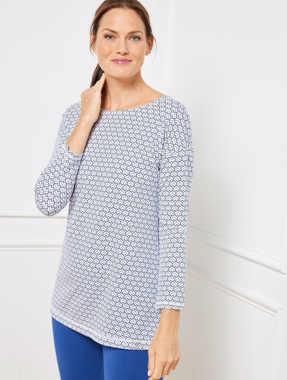 CROSS BACK TUNIC - OUTLINED SCALLOP | Talbots outlet