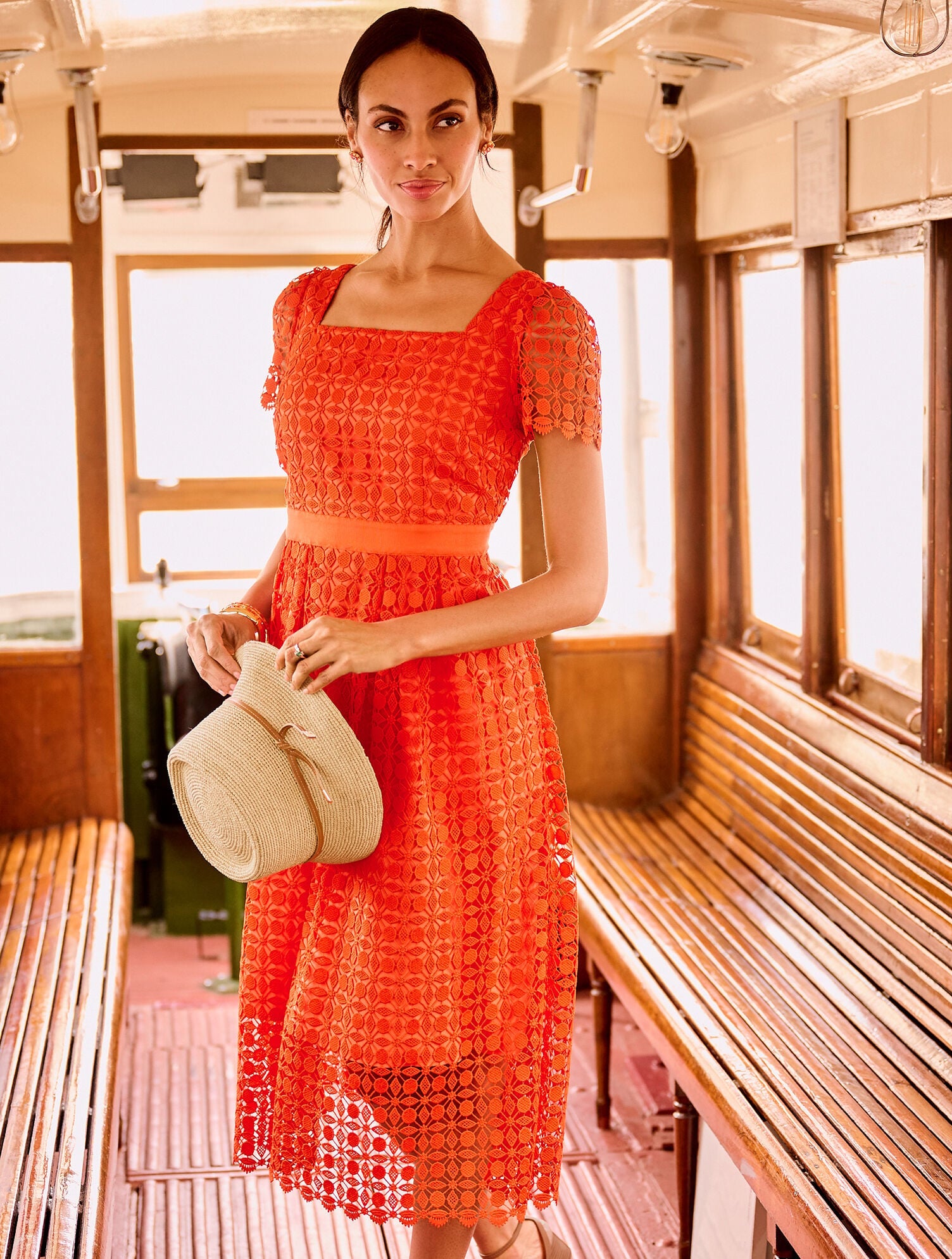 LACE FIT & FLARE DRESS | Talbots sale