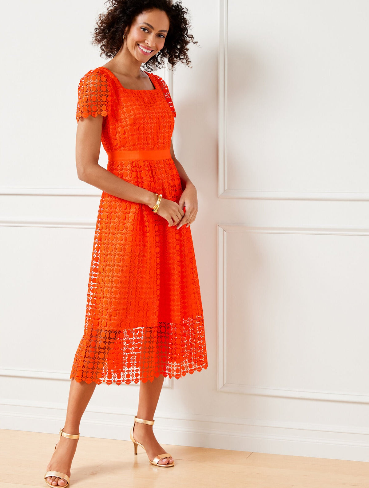 LACE FIT & FLARE DRESS | Talbots sale