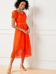 LACE FIT & FLARE DRESS | Talbots sale