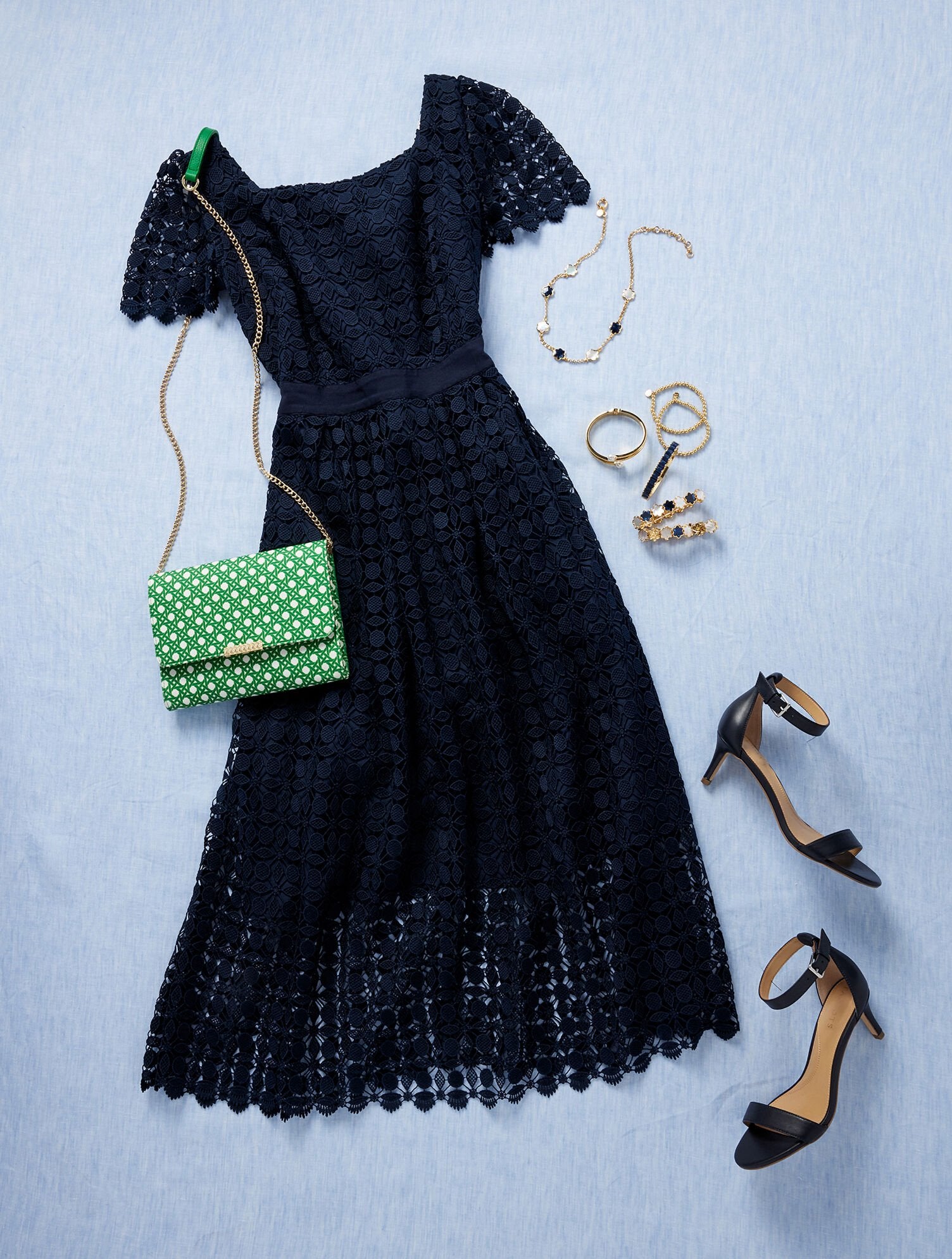 LACE FIT & FLARE DRESS | Talbots sale