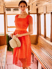 LACE FIT & FLARE DRESS | Talbots sale