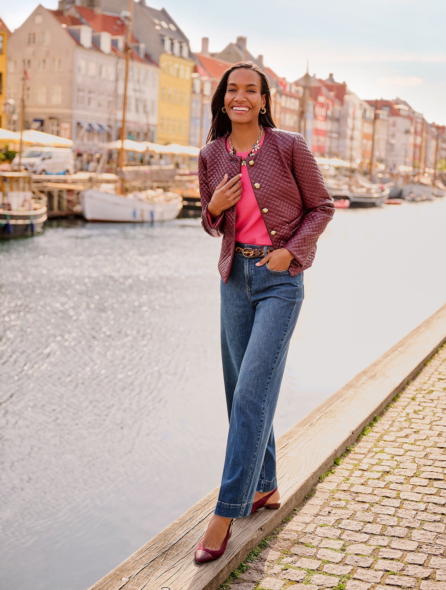 EDISON SUEDE NAPPA SLINGBACK FLATS | Talbots sale
