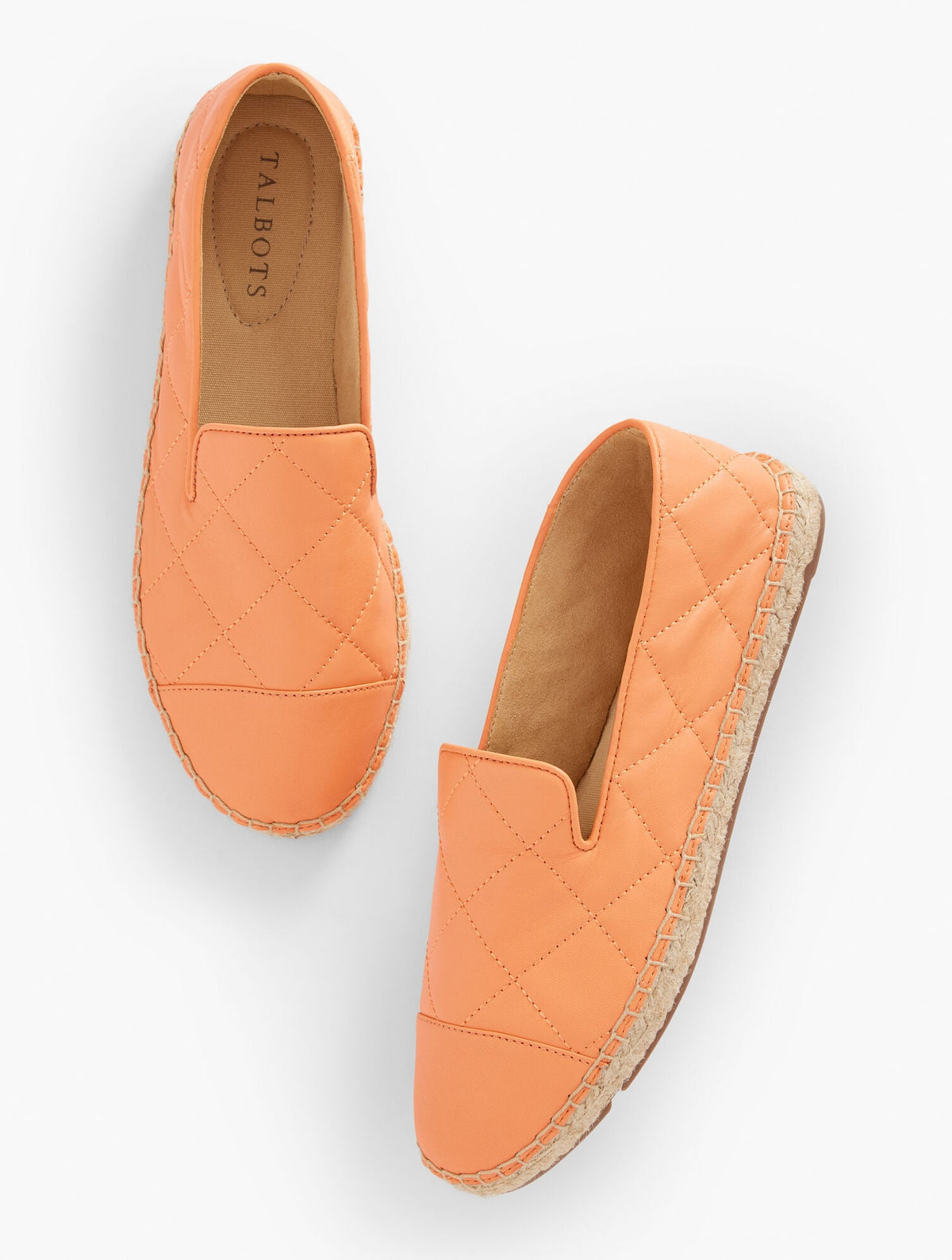 IZZY QUILTED ESPADRILLE FLATS - NAPPA LEATHER | Talbots discount