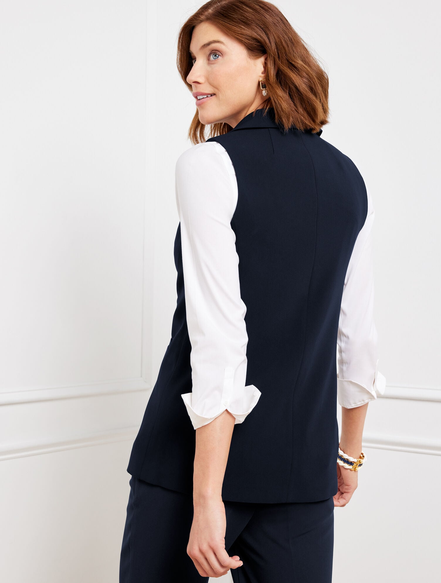 EASY TRAVEL LONG VEST | Talbots on sale