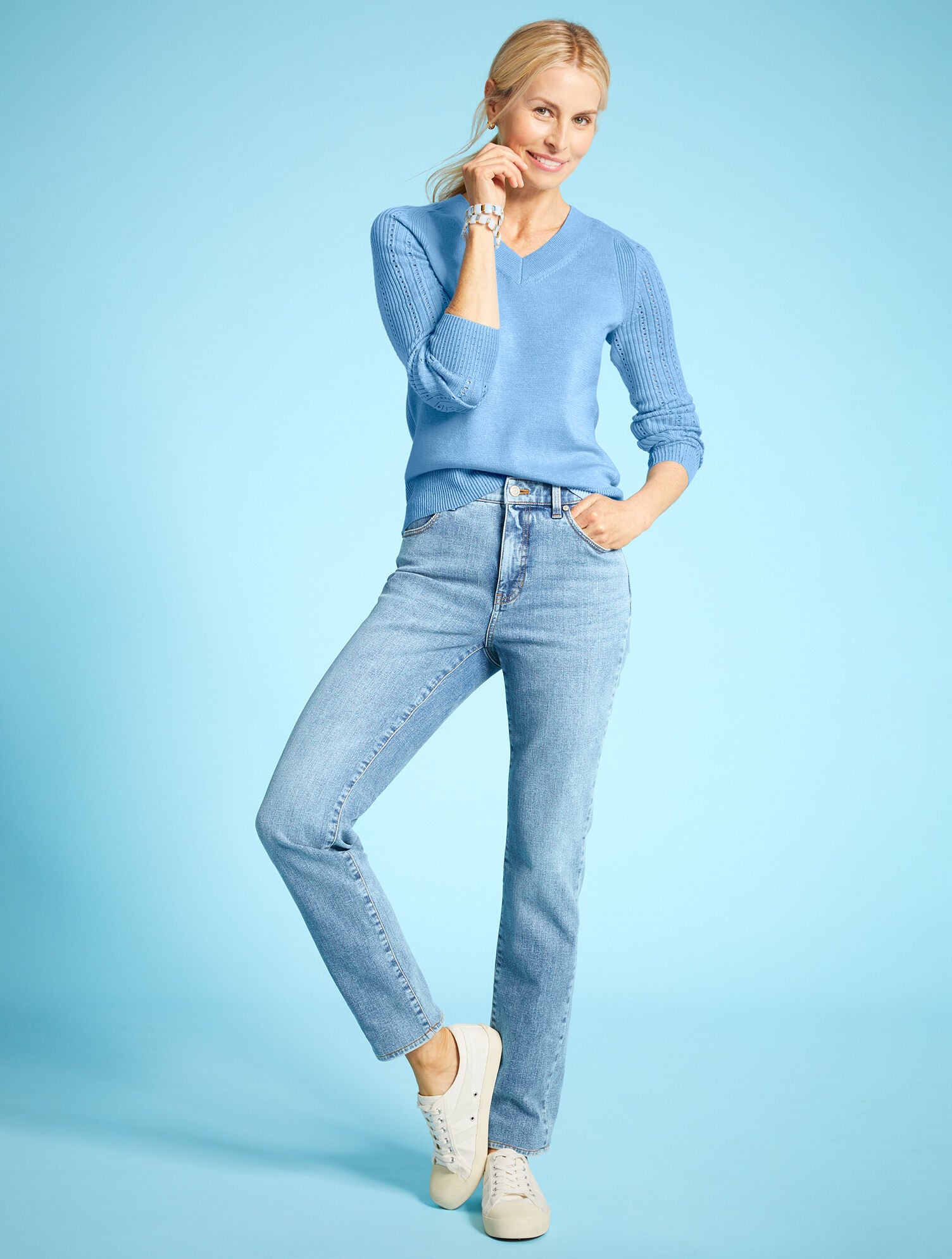 STRAIGHT LEG JEANS - CAROLINA WASH | Talbots near me