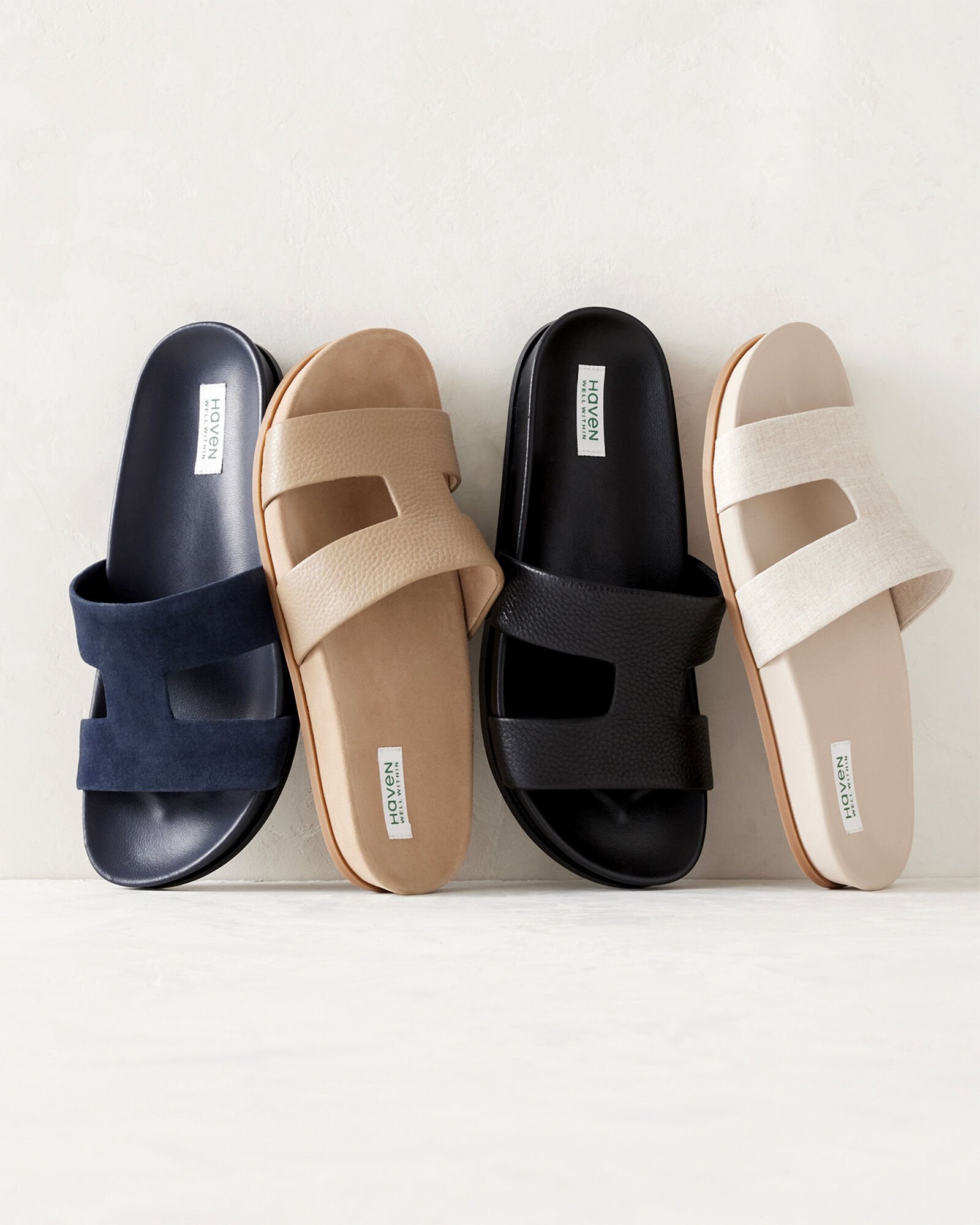 SUEDE CUTOUT SLIDES | Talbots on sale