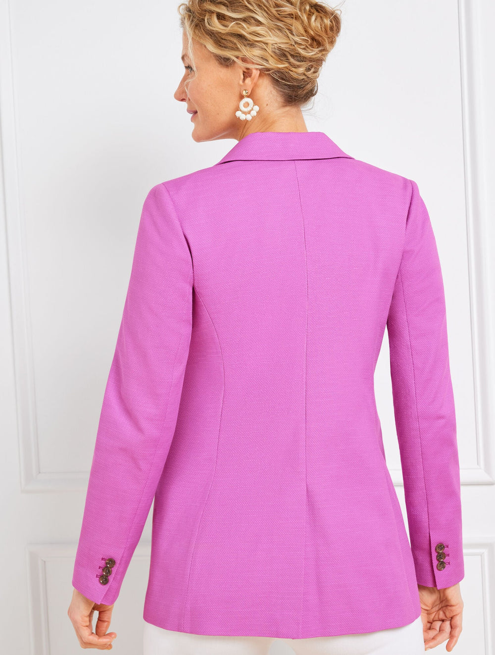 TEXTURED COTTON BLAZER | Talbots on sale