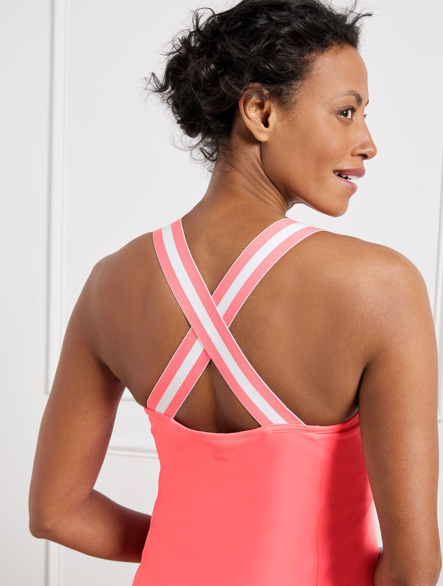 PERFORMANCE INTERLOCK STRAPPY TENNIS DRESS | Talbots on sale