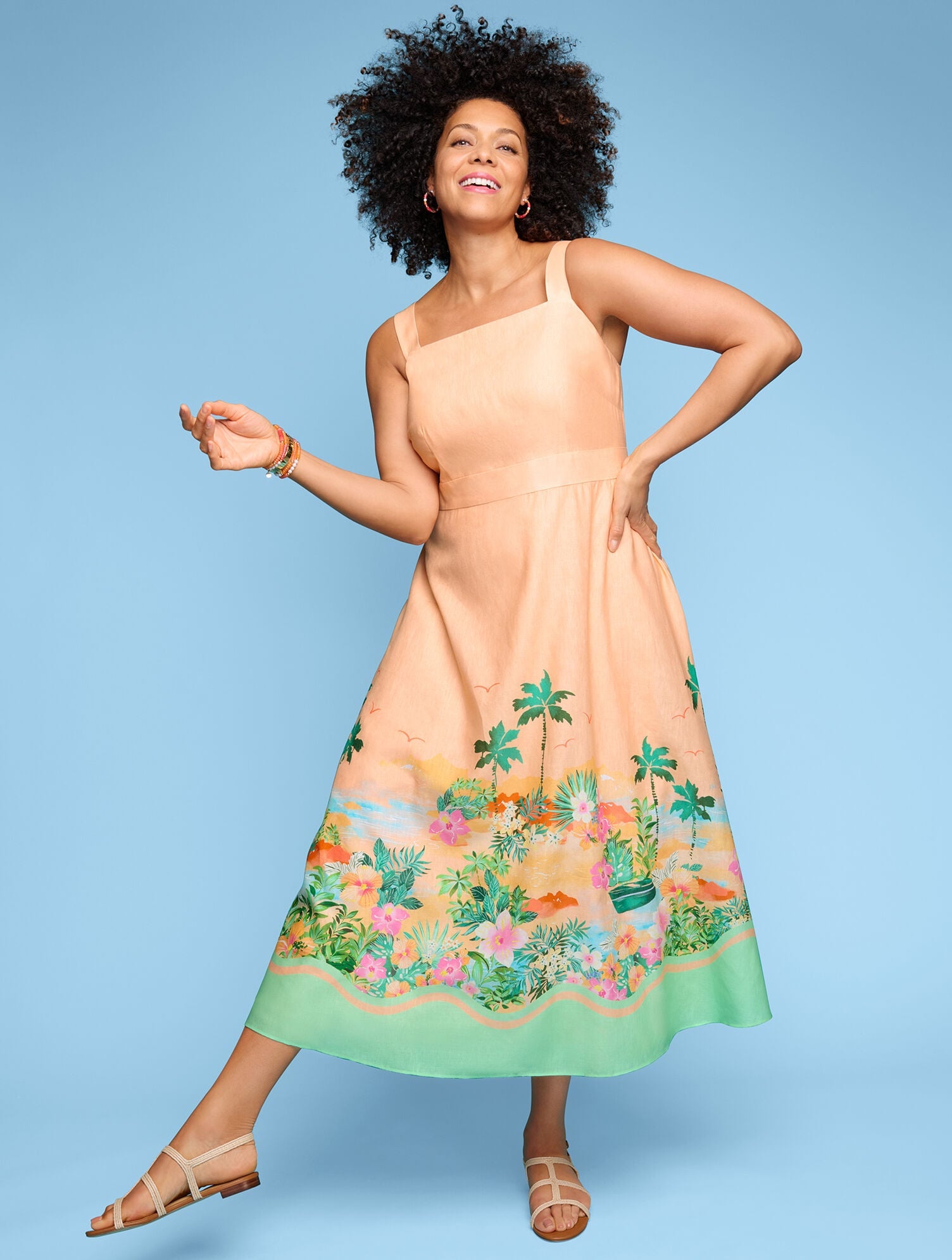 LINEN MAXI DRESS - SUNSET HORIZON | Talbots near me