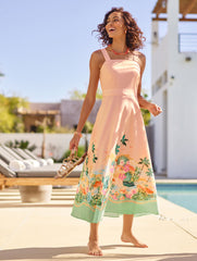 LINEN MAXI DRESS - SUNSET HORIZON | Talbots near me