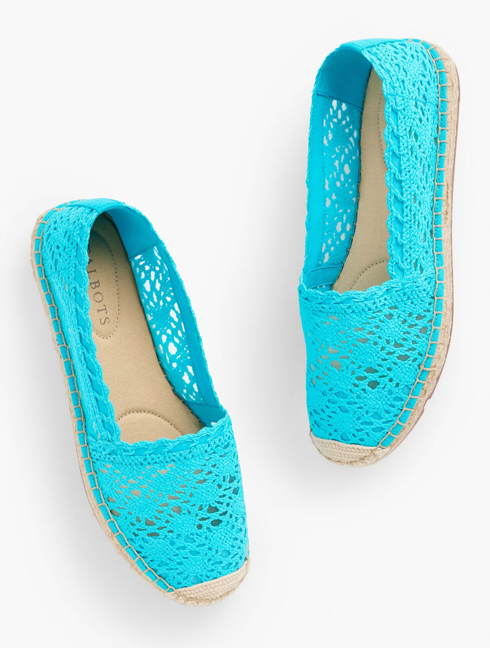 IZZY ESPADRILLE FLATS - FLORAL HONEYCOMB CROCHET | Talbots discount