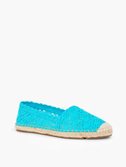 IZZY ESPADRILLE FLATS - FLORAL HONEYCOMB CROCHET | Talbots discount
