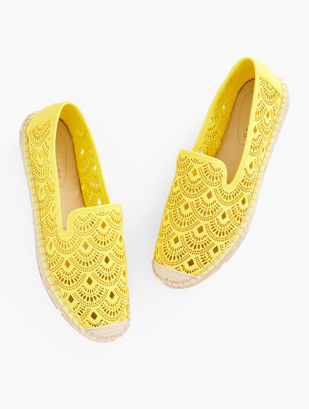 IZZY PERFORATED SCALLOP ESPADRILLE FLATS | Talbots US