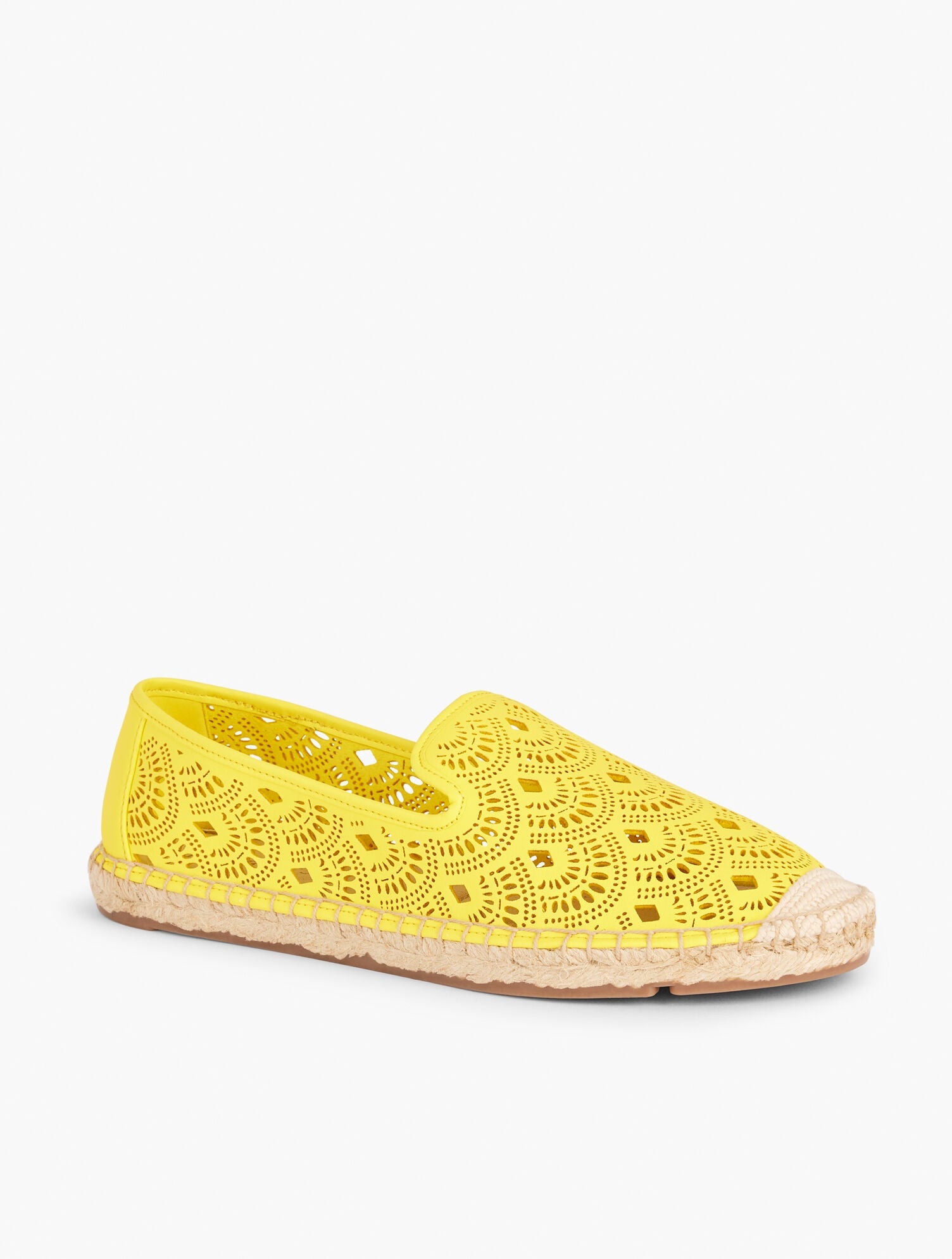 IZZY PERFORATED SCALLOP ESPADRILLE FLATS | Talbots US