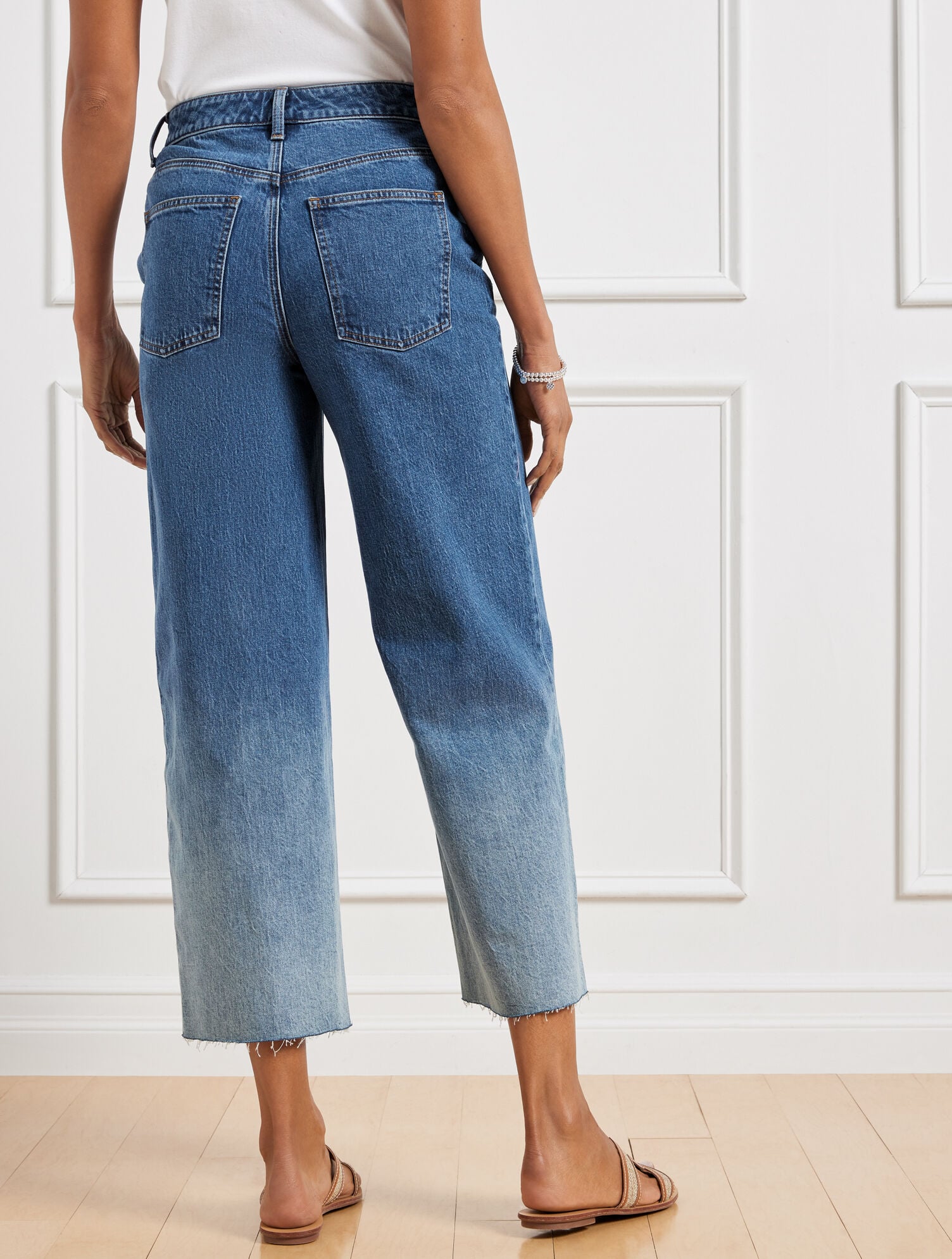 WIDE LEG CROP JEANS - HOFFMAN WASH | Talbots US
