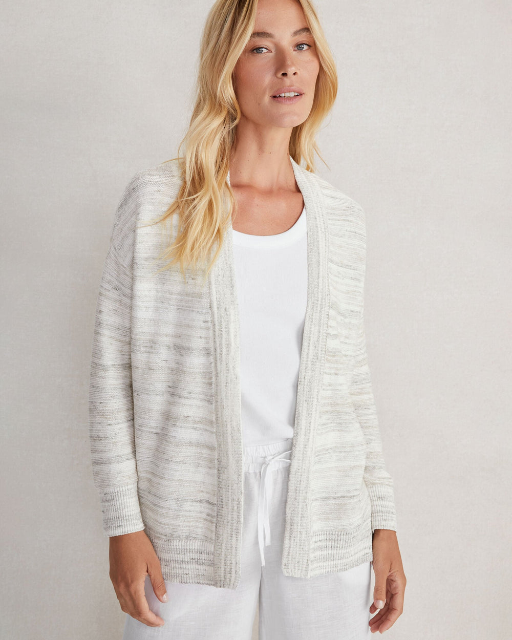 ORGANIC COTTON SPACEDYE CARDIGAN | Talbots sale