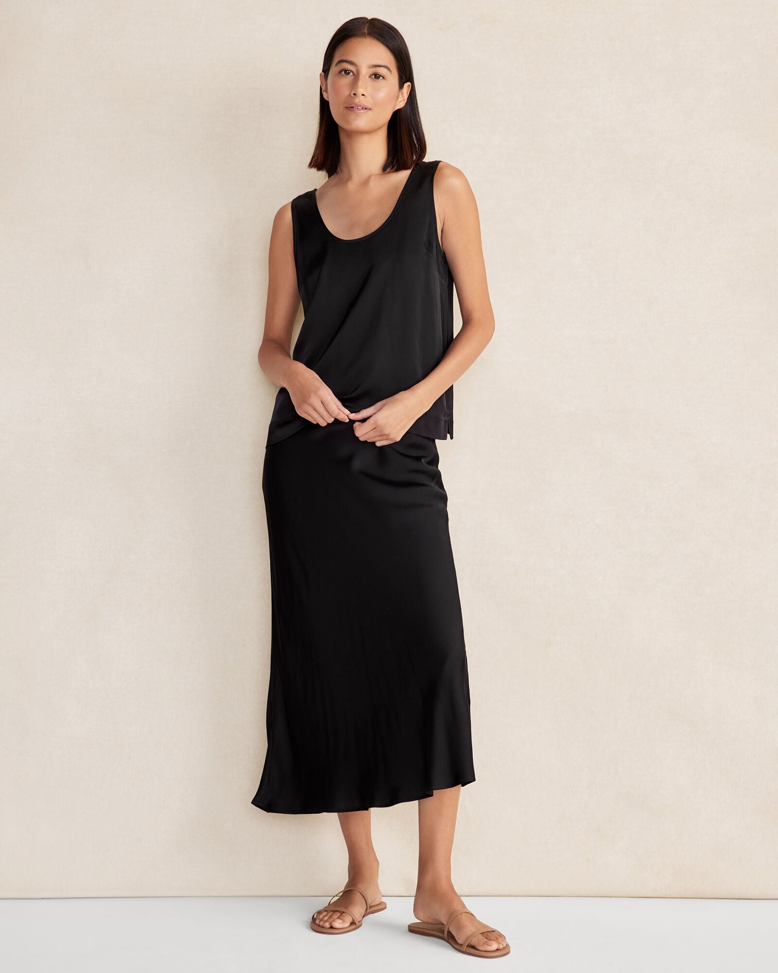 SILKY SCOOP NECK TANK | Talbots outlet