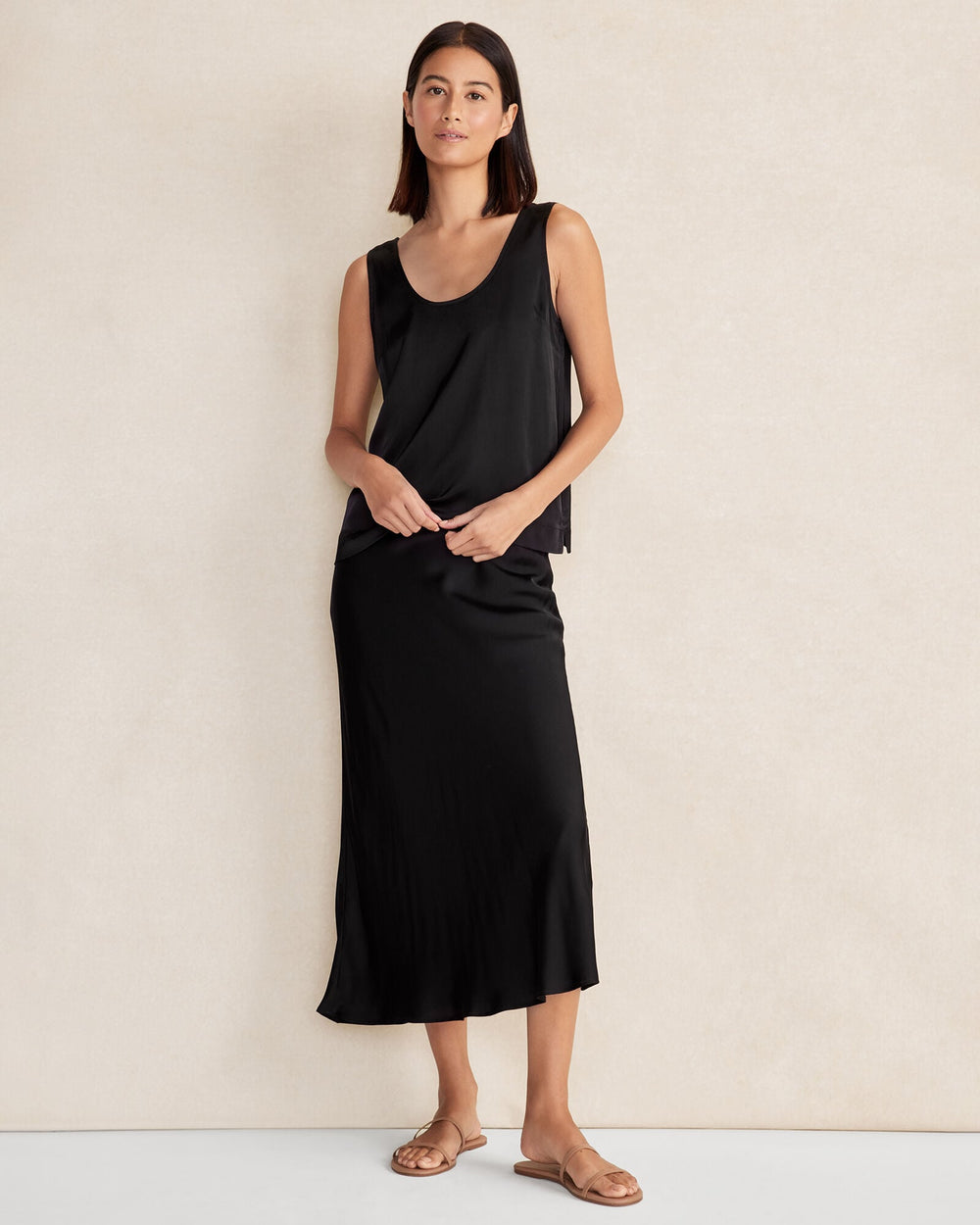 SILKY SCOOP NECK TANK | Talbots outlet