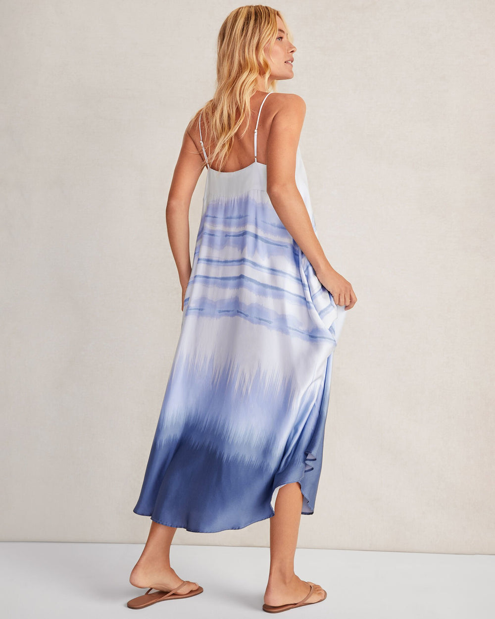 SILKY DIP DYE MAXI DRESS | Talbots discount