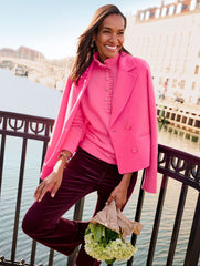 RUFFLE PLACKET MOCKNECK PULLOVER | Talbots discount