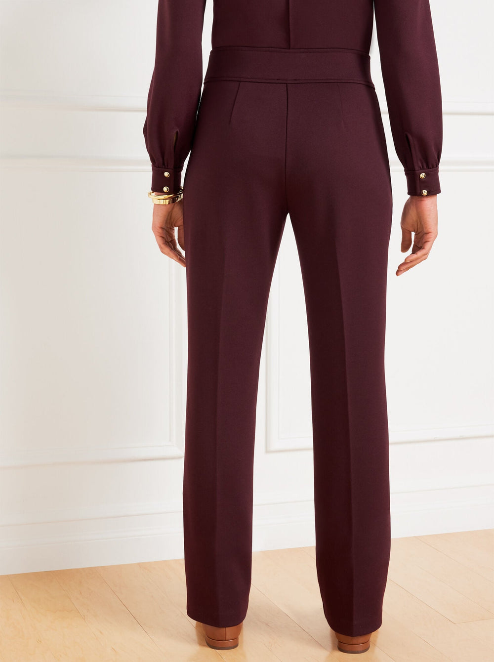 PASSPORT PONTE PINTUCK STRAIGHT LEG PANTS | Talbots near me