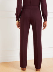 PASSPORT PONTE PINTUCK STRAIGHT LEG PANTS | Talbots near me