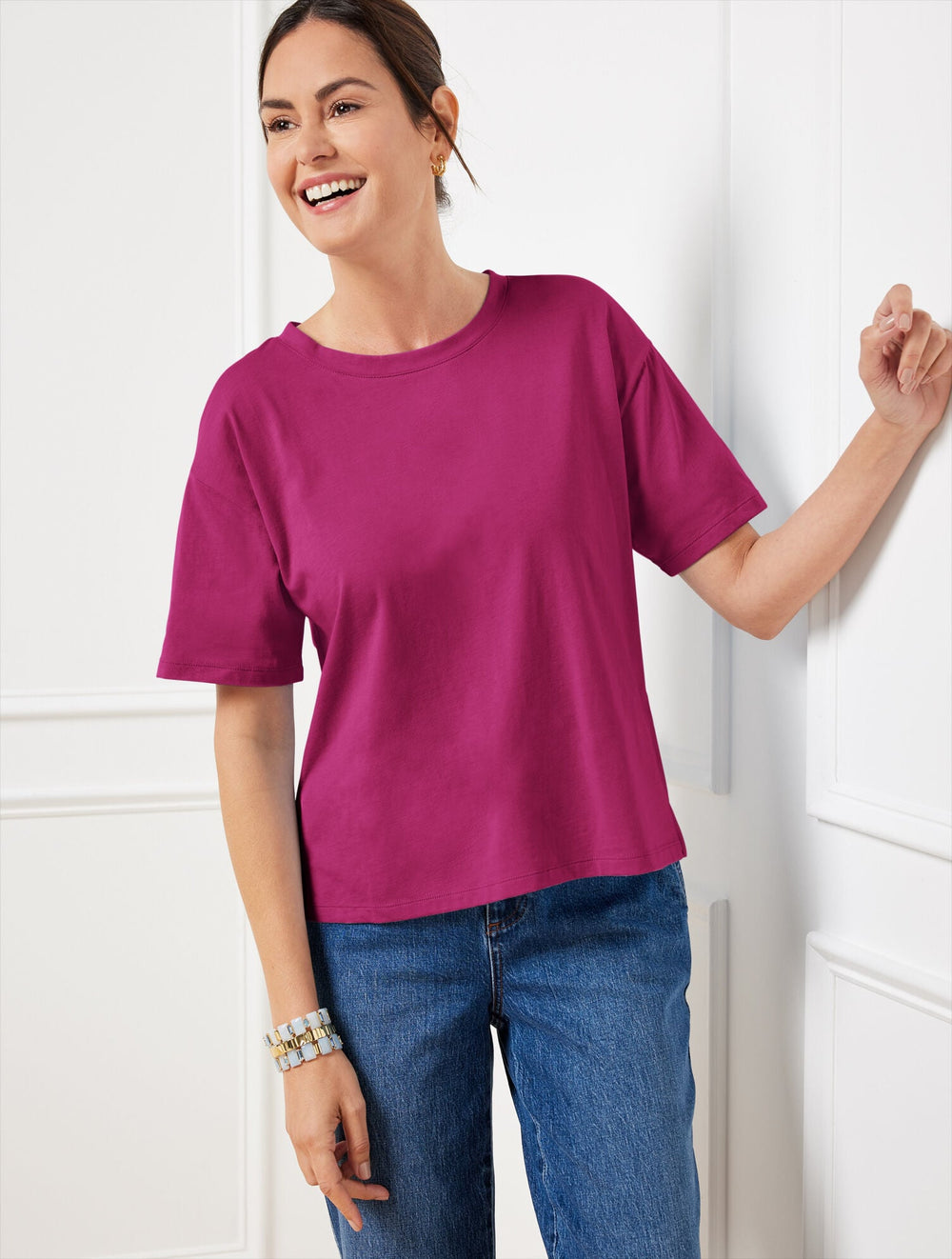BOXY CREWNECK TEE | Talbots near me