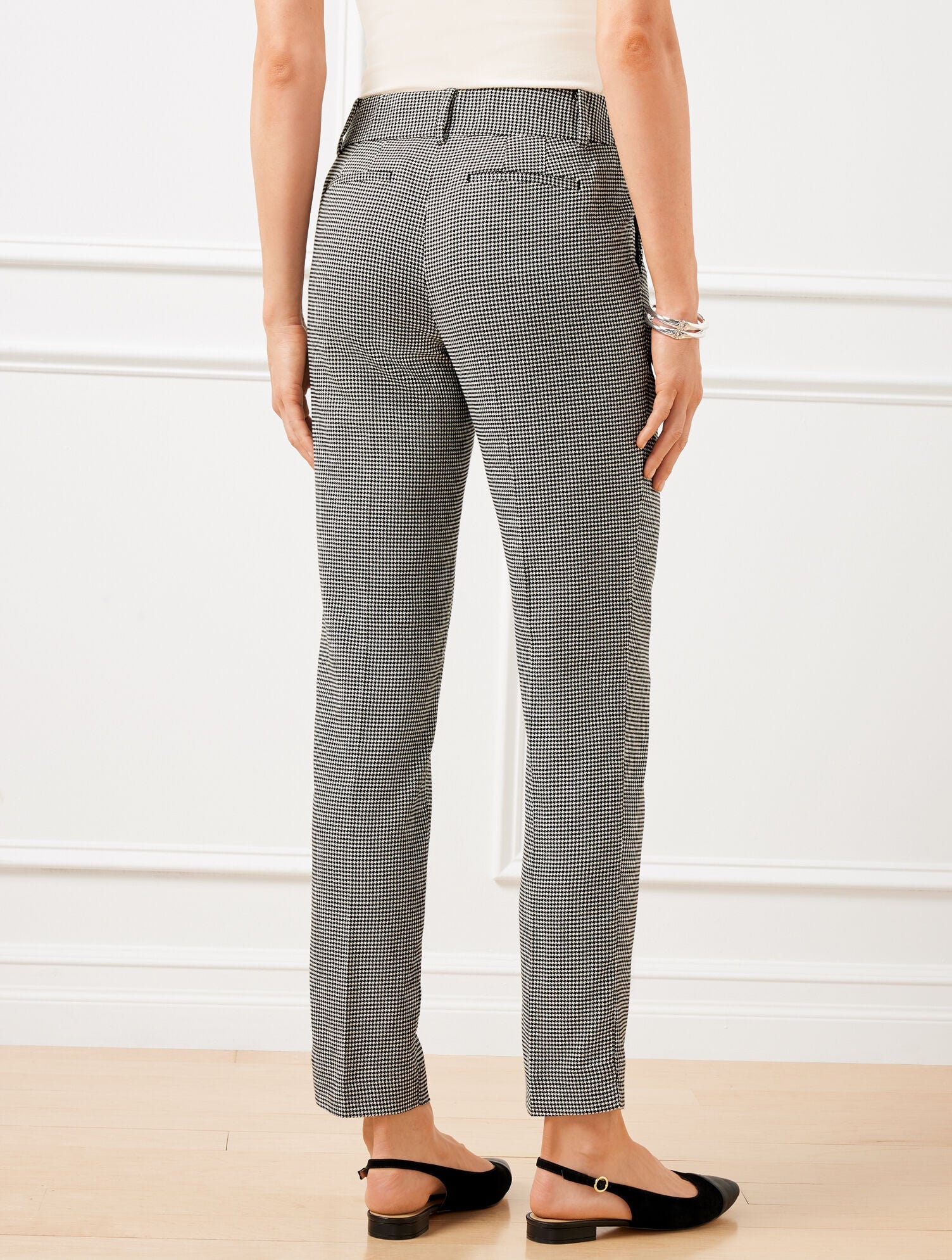 TALBOTS HAMPSHIRE STRAIGHT ANKLE PANTS - HARVEST HOUNDSTOOTH | Talbots near me