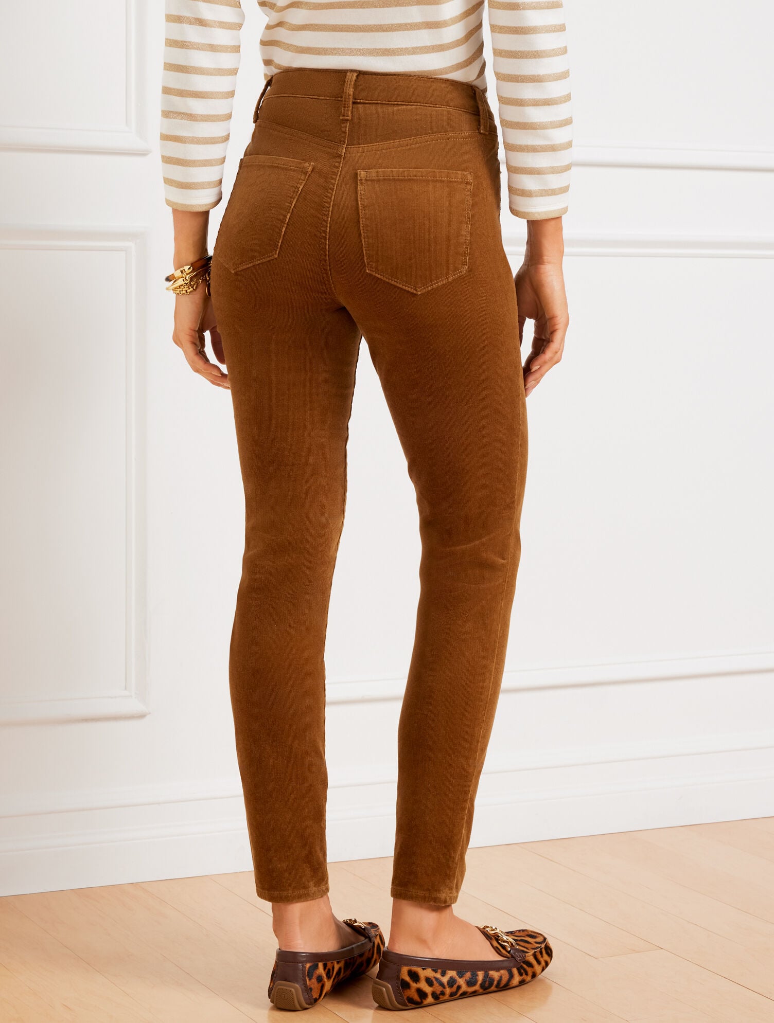 STRETCH CORDUROY LEGGINGS - SOLIDS | Talbots discount