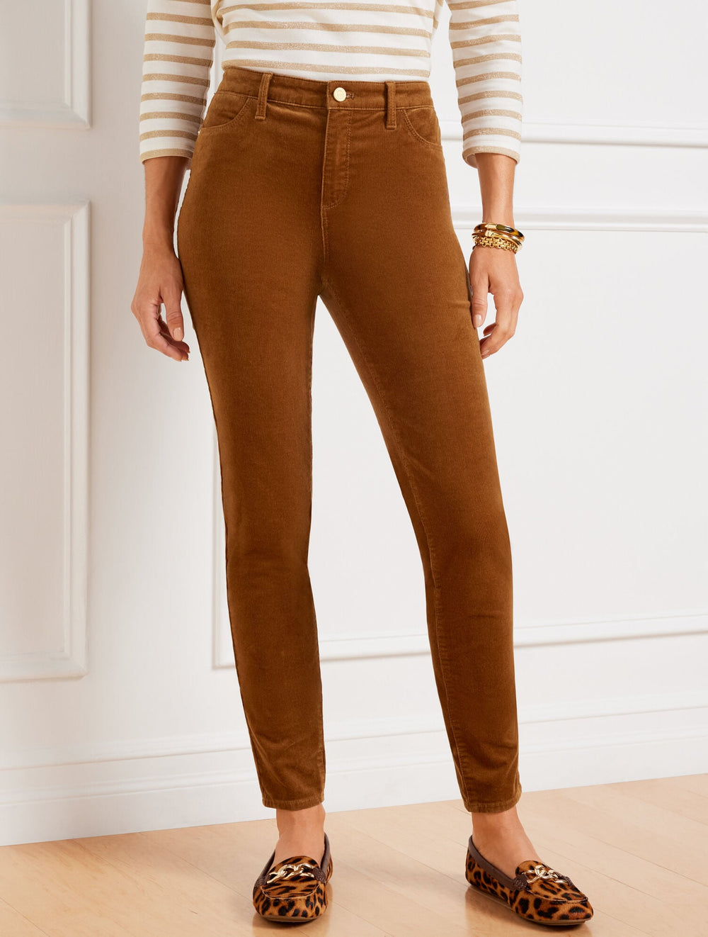 STRETCH CORDUROY LEGGINGS - SOLIDS | Talbots discount